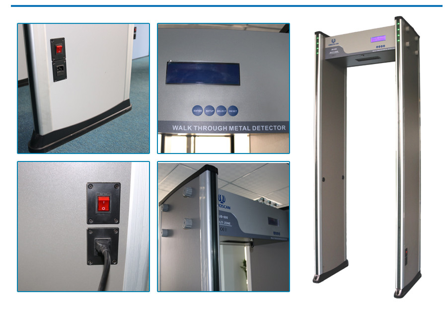 Full Body LCD Display 18 Zones Walk Through Door Frame