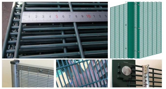 358 anti-climb fence 3" X 0.5" X 8 Gauge Wire(12.7mm X 76.20mm Wire) with the V fold