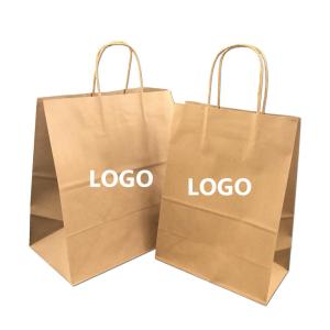 China Matte Lamination Bakery Packaging Bags Biodegradable Brown Kraft Paper Bags wholesale