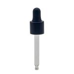Non Spill Black Personal Care 18/410 Glass Dropper