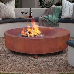China 100cm Extra Large Outdoor Round Wood Burning Rust Fire Pit Bowl For Camping wholesale