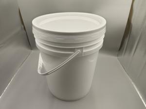China Series 8 Plastic Round Buckets white,tangerine 20L wholesale