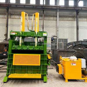 China Vertical Tyre Baler Machine Iron Metal Hydraulic Press Baler wholesale