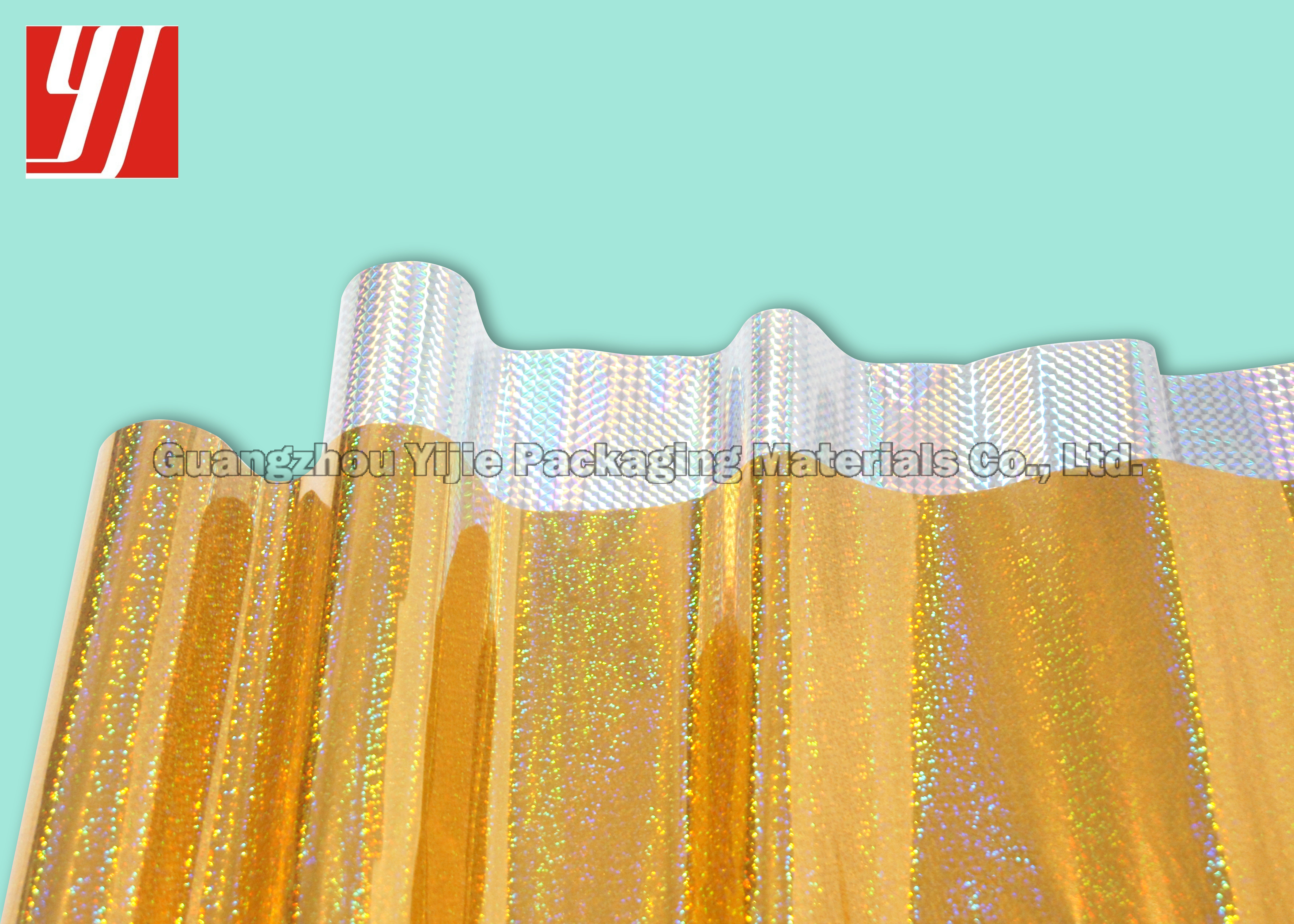 PET Silver Rainbow Hot Hologram Film For Paper Plastic Leather Passport