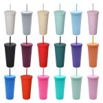 Wide Mouth Single Wall 24 Ounce Plastic Tumblers Clear Custom Plastic Tumbler