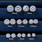 14K Gold 925 Silver 6 Prong Moissanite Jewelry Ring Adjustable For Engagement