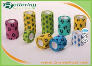 China Veterinary Comfortable Cartoon Printing Elastic Self Adhesive Bandages For Animals wholesale