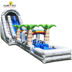 China Grayish Blue PVC Inflatable Tunnel Slide For Adventure Seekers wholesale