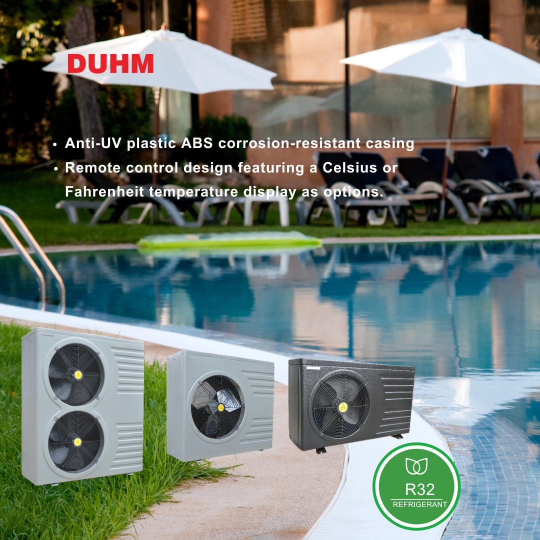 Titanium Tube Heat Exchanger Plastic Sheet Pool Air Source Heat Pump For Indoor / Outdoor
