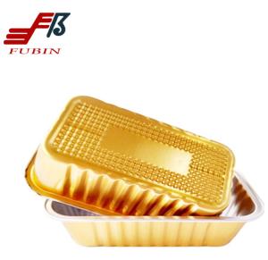 China Fast Food Microwavable Oven Airline Meal Tray Takeaway Aluminum Foil Packing wholesale