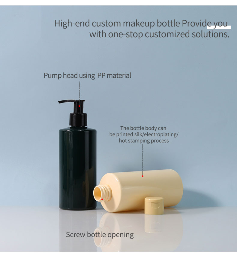 Cosmetic 500ml PET Plastic Bottles Skincare Plastic Bottles For Body Wash