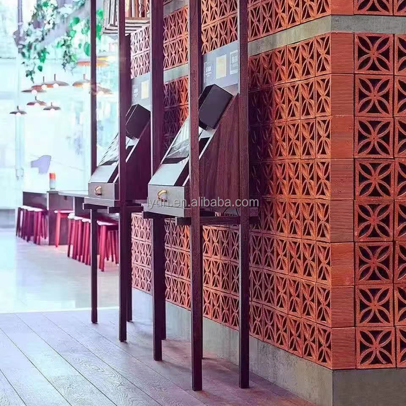 800 Centigrade Heat Insulation Terracotta House Build Block Decorative Material Rectangle Hollow Perforated Brick Outside