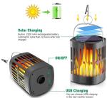 Powered Usb Charging IP65 Flame Solar Garden Lights