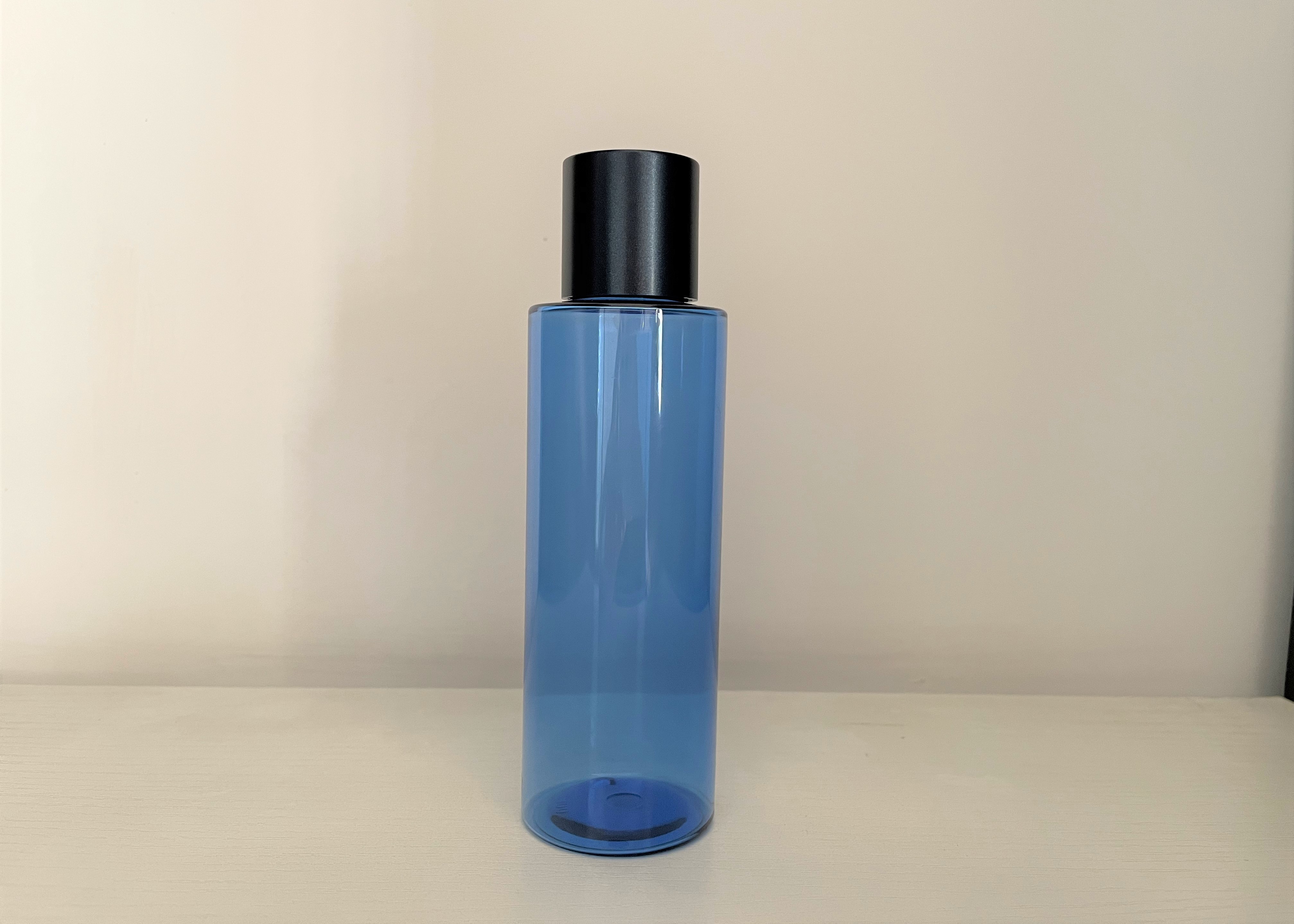 Toner Skin Care 120ml Bule Cylinder PET Bottle With Screw Cap