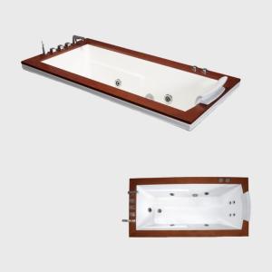 China 24Inch Buildin Massage Freestanding Jetted Bathtub Acrylic 2 Person Round American Standard wholesale