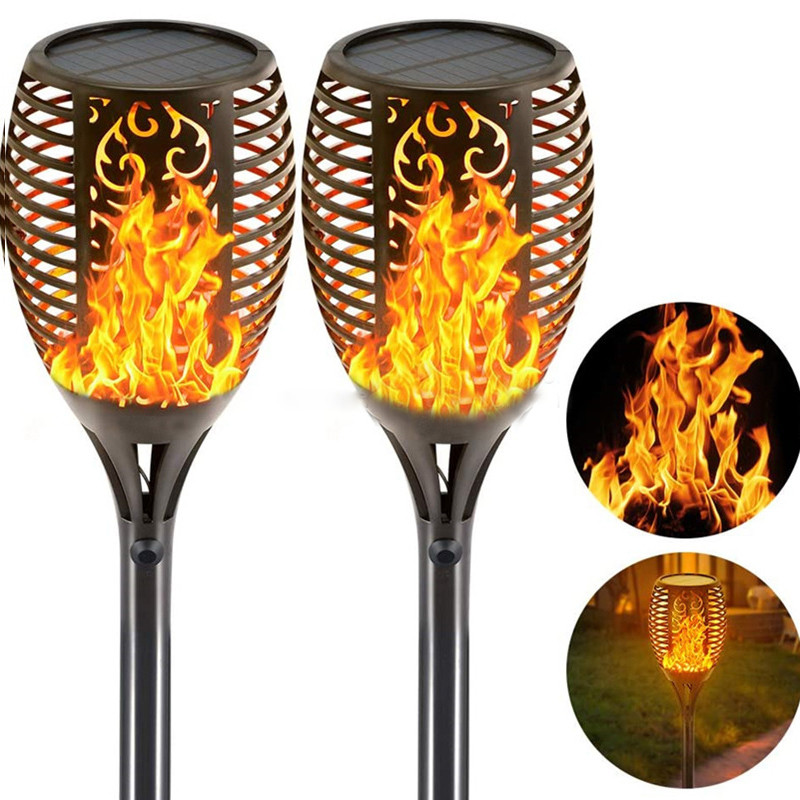 IP65 Waterproof Solar Flame Torch Light 2700K Soft Warm White