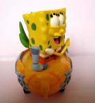 Custom SpongeBob on pineapple ship plastic toy,SpongeBob series educational toys