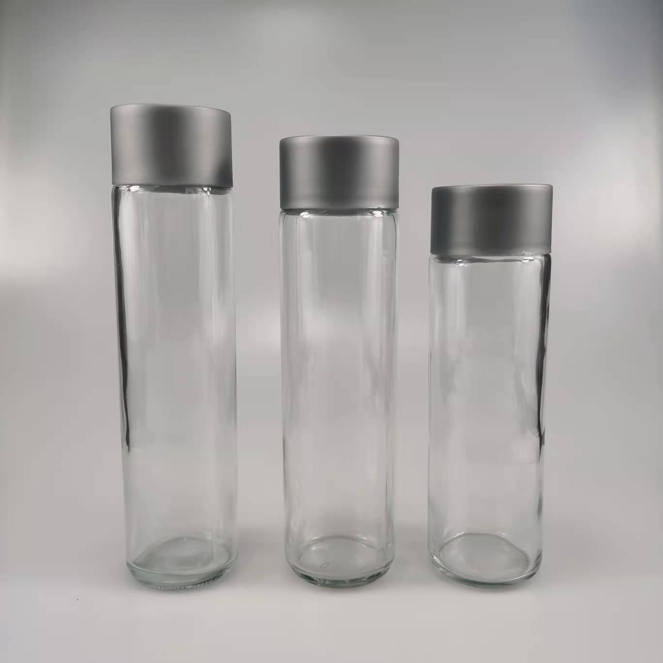 Glass Cold Pressing Fruit Juice Milk Cold Brew Coffee Beverage Voss Water Bottle 350ml 400ml