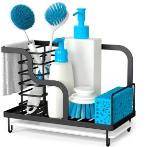 China Kitchen Sink Caddy Counter Organizer Stainless Steel Sponge Holder wholesale