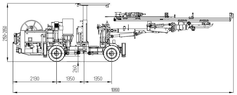 Hydraulic Rock Drill Drilling Rig Face Drilling Machine