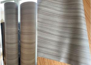 China Embossed Cabinet Covering PVC Wood Grain Foil Vinyl Wrap 1400mm Wide wholesale