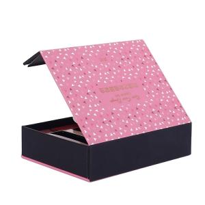 China Personalised CMYK Pink Gold Foil Gift Packing Boxes Magnetic Lid wholesale