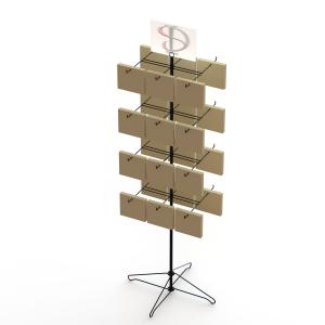 China 24 Pegs Spinner Rotatable Metal Floor Display Stands In Supermarket wholesale