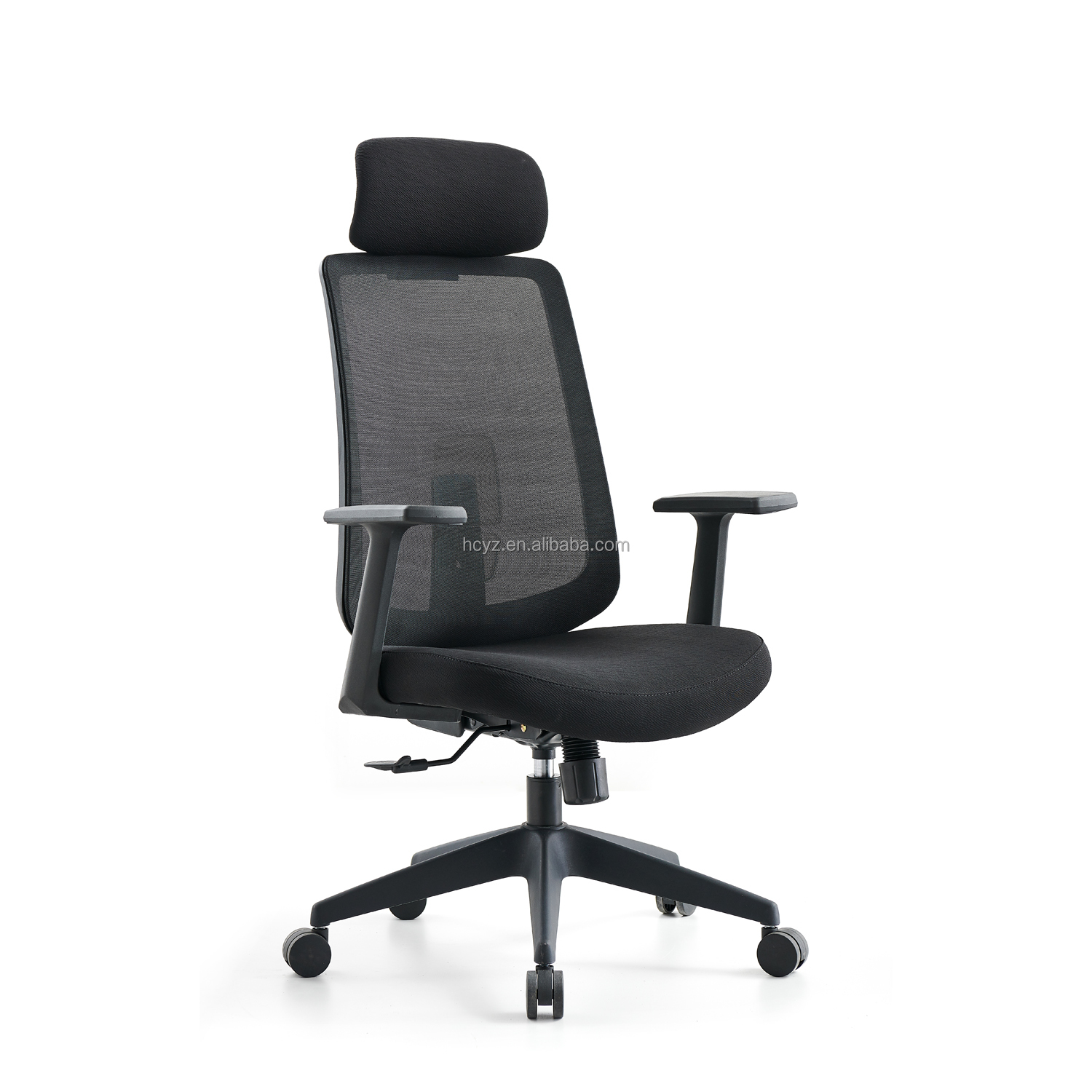 Comfortable Mesh Office Chair with Adjustable Backrest and Padded Lumbar Support