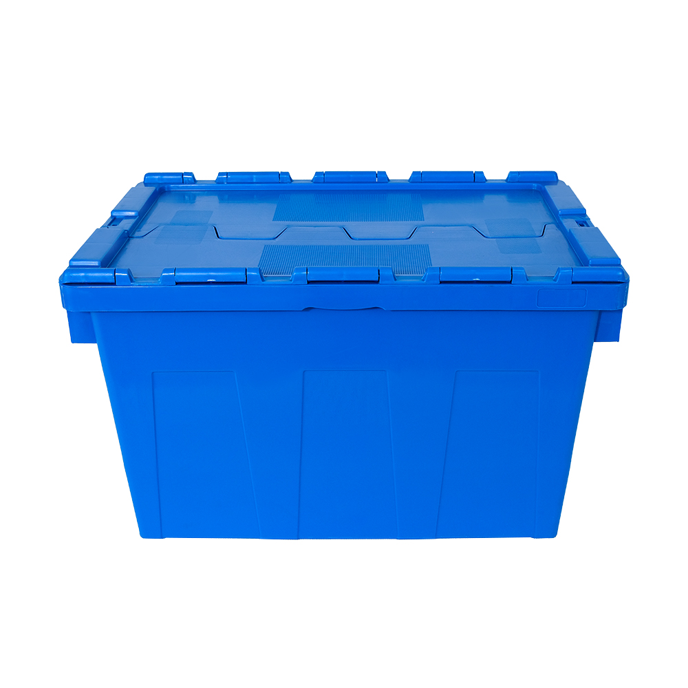 Storage and Shipping Stackable Container Moving Turnover Plastic Crate with Lid