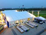 Clear Span Custom Party Tents , 40m Beer Festival Tent Glass Wing Door