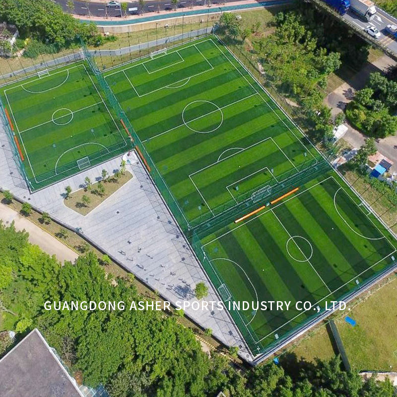 Indoor Hybrid Woven Artificial Football Pitches Carpet Type 12000 Dtex