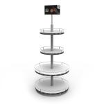 Customized Round Fashion Style Wine Display Rack Sparkling Beverage Metal