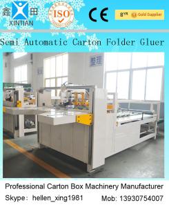 China 4000W Semi-Auto Folder Gluer Machine Paper Carton Making Machine wholesale