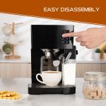 1240W Automatic Milk Frother Coffee Machine Double Semi Automatic Espresso