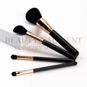 China Assorted Shape Face Makeup Tools 4pcs Makeup Brush Kit Aluminum Ferrule wholesale