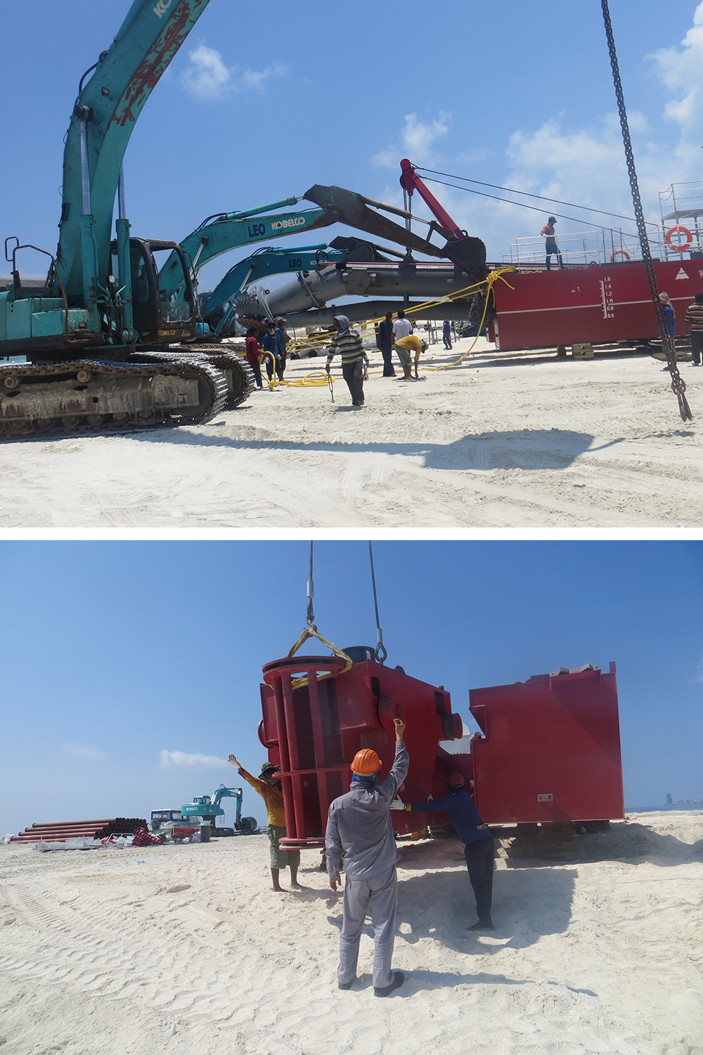 JMD350 14inch cutter head sand dredger installation and training