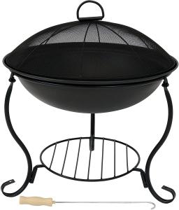 China Steel Brazier Bowl - Black Outdoor Wood Burning Fire Pit Wood Stove Patio Fireplace wholesale