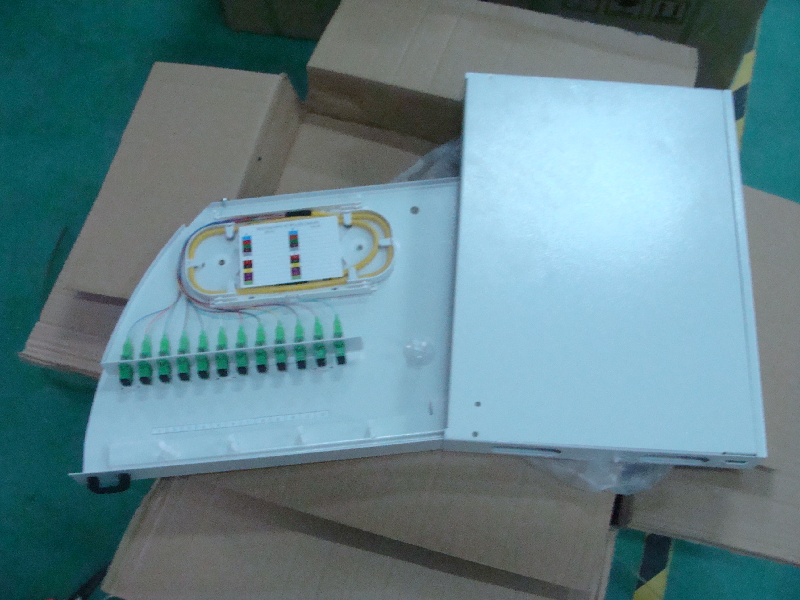 Rotary Fiber Optic 24 Port SC APC Rack Mount Patch Panels