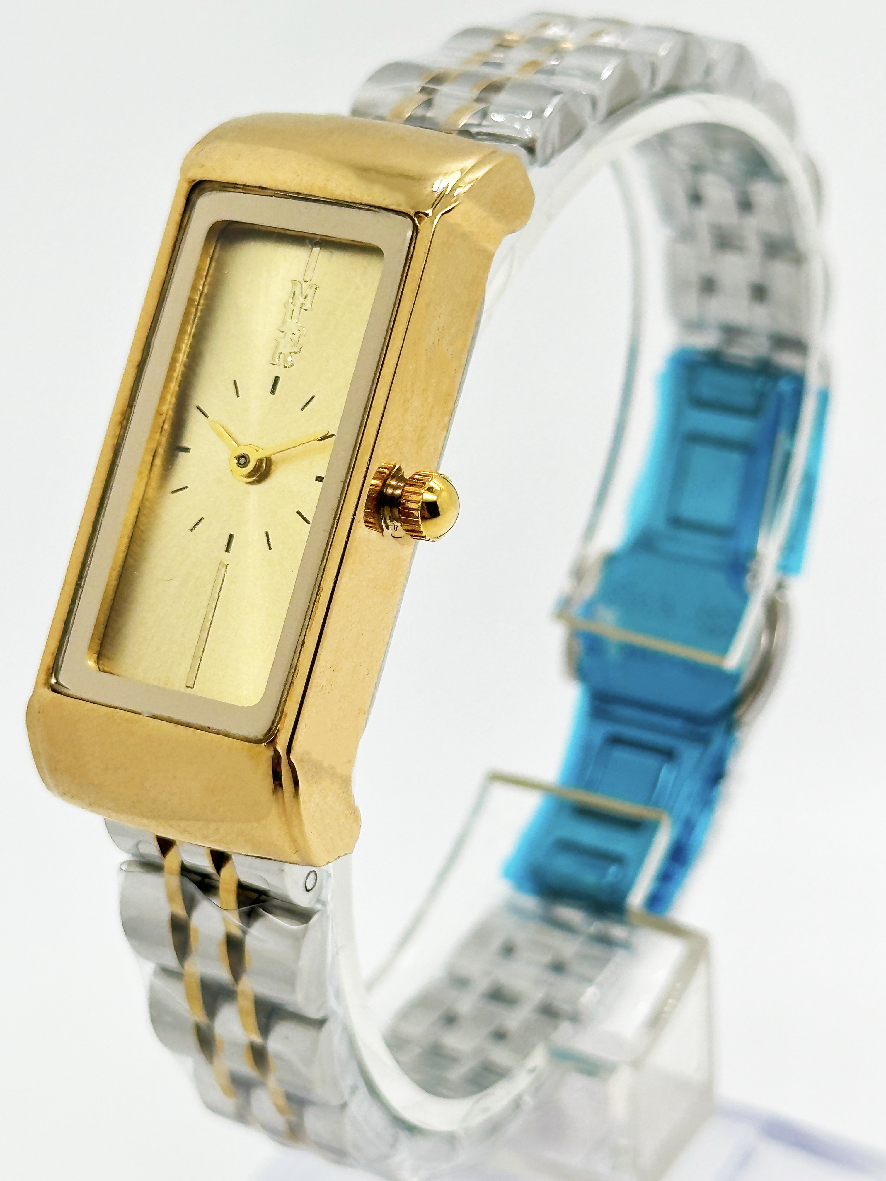 Custom Analog Lady Quartz Watch Silver And Golden Band Stainless Steel Quartz Watches