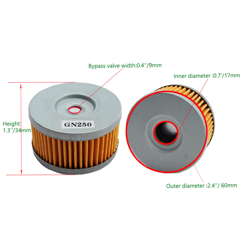 Paper core Automotive Accessories motorcycle engine oil filter fit for GS GN250 NS200 LC135 BM150 SHOGUN TVS-KING