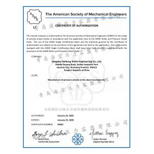 Qingdao Haikong Pressure Vessel Co., Ltd. Certifications