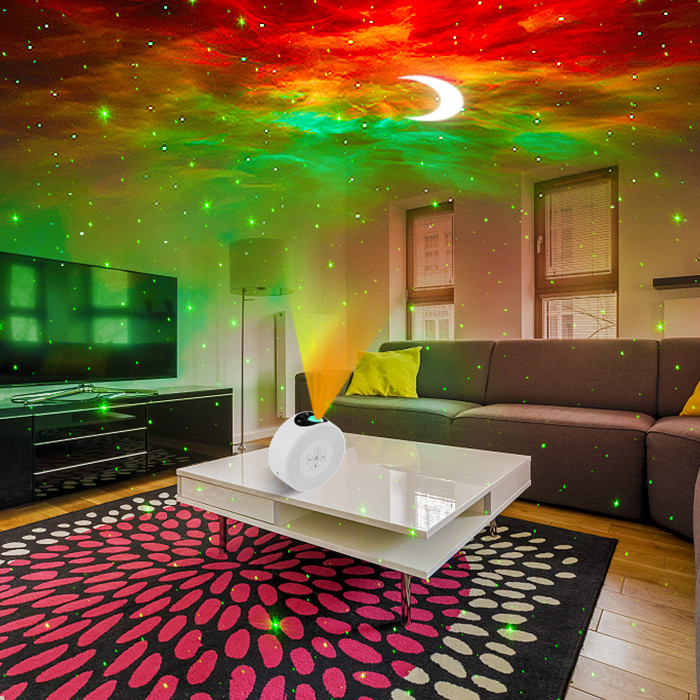 Portable Ultraquiet Moon Star Projector Nebula Cloud With Timing Remote
