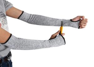 China Outdoor Grey Cut Proof Work Gloves Arm Guard Sleeve HPPE Material wholesale