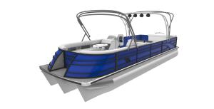 China Comfortable 27ft Leisure Pontoon Boats 2.3m 2.6m Width For Fishing And Cruising wholesale