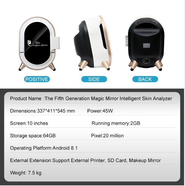 PDF Print +SD Card Save Skin Moisture Analyzer Fire Proof ABS Body Material