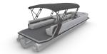 Leisurely Cruising 12-15 Person Pontoon Style Boat With Fiberglass Hull 30ft