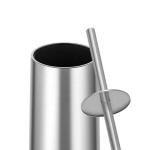 Home Hotel Stainless Steel Toilet Brush Holder Set Free Standing Type