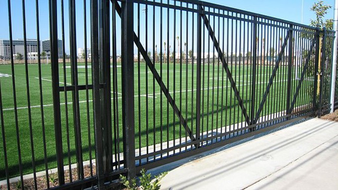 Decorative welded steel picket fence,beautiful-garden fence Steel Tubular Fence ,Garrison Fence for sale