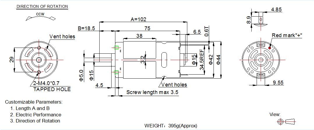 High Torque high speed brushed dc motor 12v 24v mini dc motor for power tool