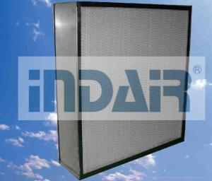 China Glass Fiber Media Mini HEPA Filter Leak Proof Special Aluminum Foil As Separator wholesale